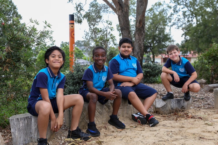 Students in Yarning Circle